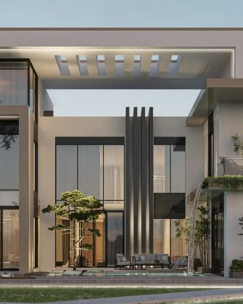 Spacious contemporary multi-story villa design by constructions and developers